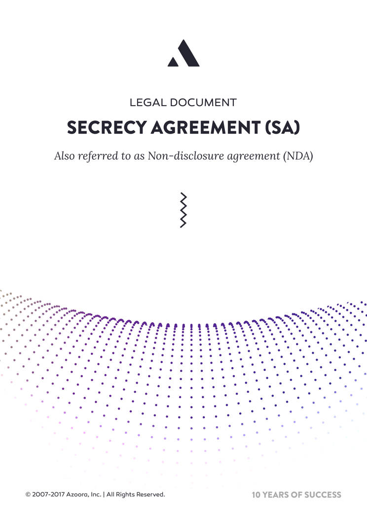Secrecy Agreement Cover