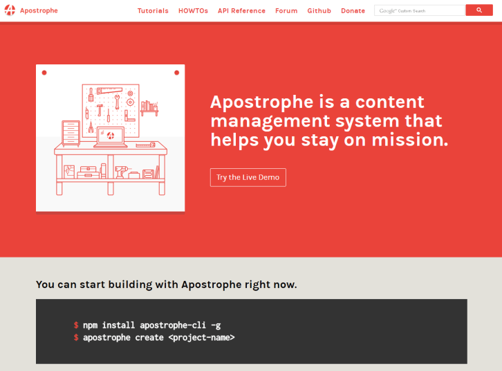 Open Source CMS Built on Node.js and MongoDB
