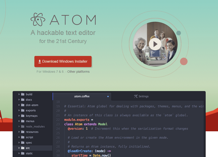 Atom – A Modern Hackable Text Editor