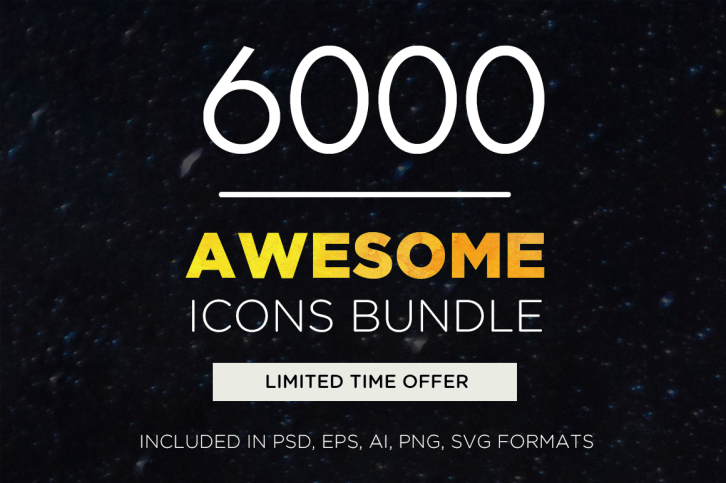 Awesome Icons Bundle – 6,000 Icons