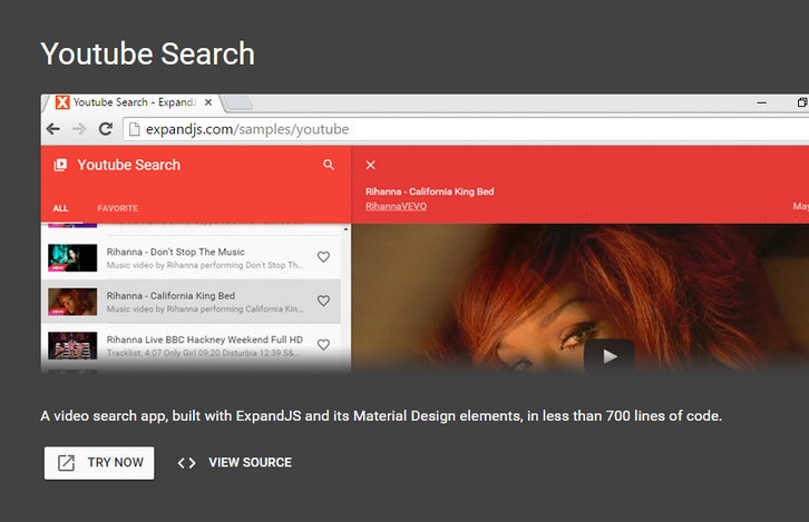 ExpandJS – Built with Polymer & Google’s Material Design
