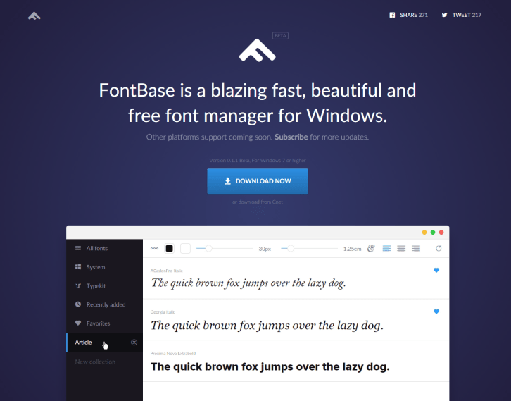 FontBase – Blazing Fast, Beautiful and Free Font Manager