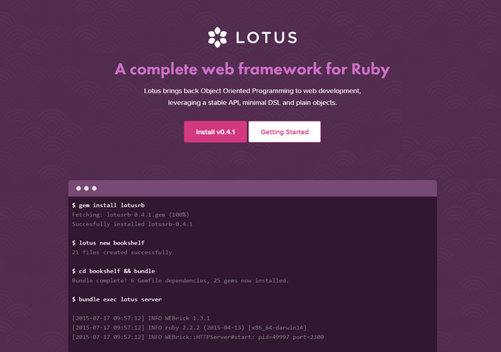 Lotus – An Open Source Framework for Ruby