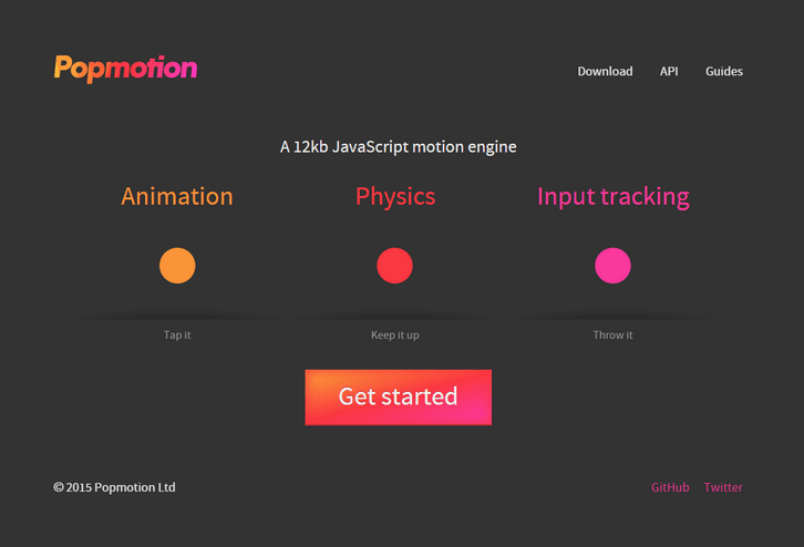 Popmotion – A 12kb JavaScript Motion Engine