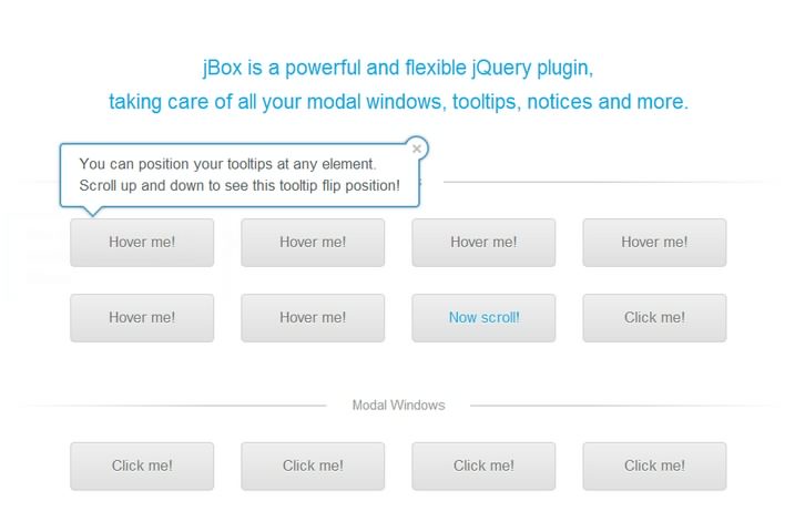 JBox jQuery Plugin for Modal Windows, Tooltips & Notices JBox jQuery Plugin for Modal Windows, Tooltips & Notices
