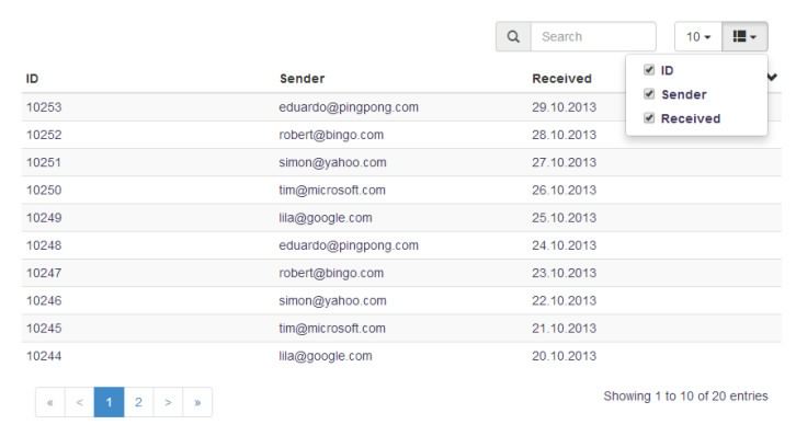 Intuitive Grid Control with jQuery Bootgrid Plugin