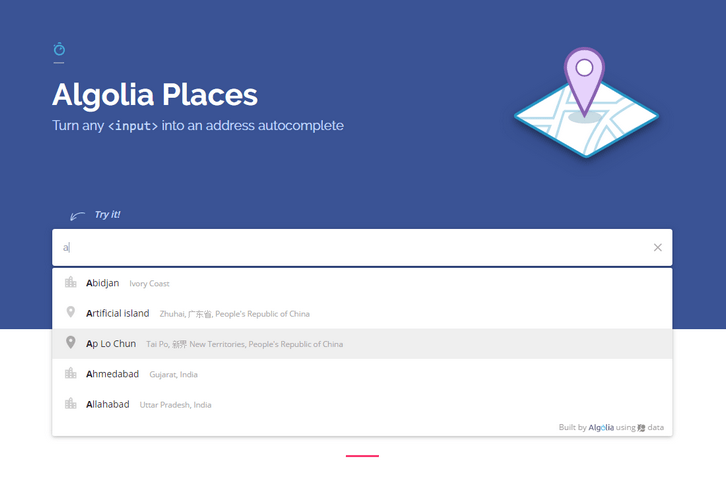 Algolia Places – Fast and Beautiful Address AutoCompletion