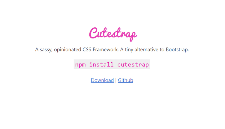 Cutestrap – Sassy, Opinionated CSS Framework