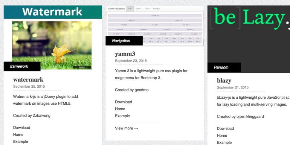 Top Repository for Free jQuery Plugins