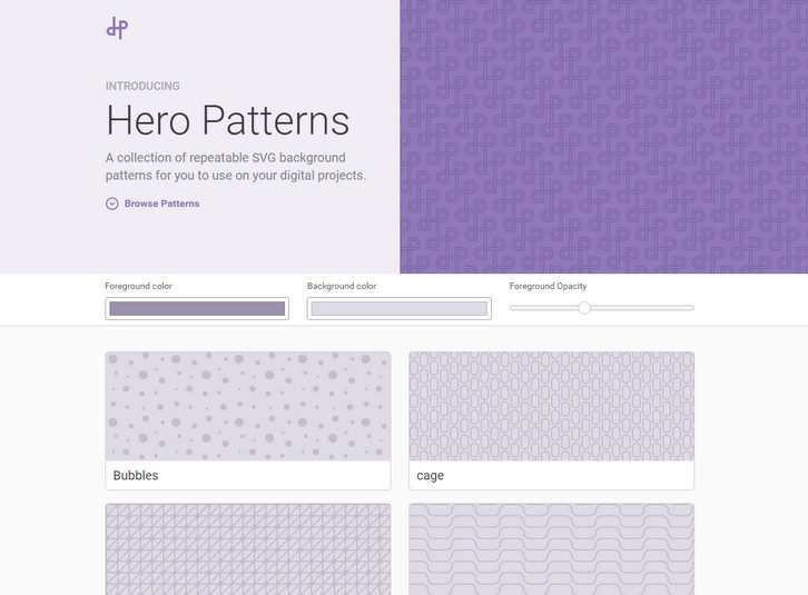 A Collection of Repeatable SVG Background Patterns