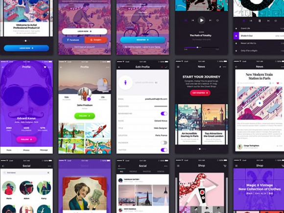 Avital – Free UI kit for mobile apps