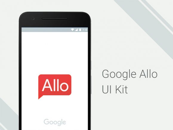 Google Allo – Free UI kit for Photoshop