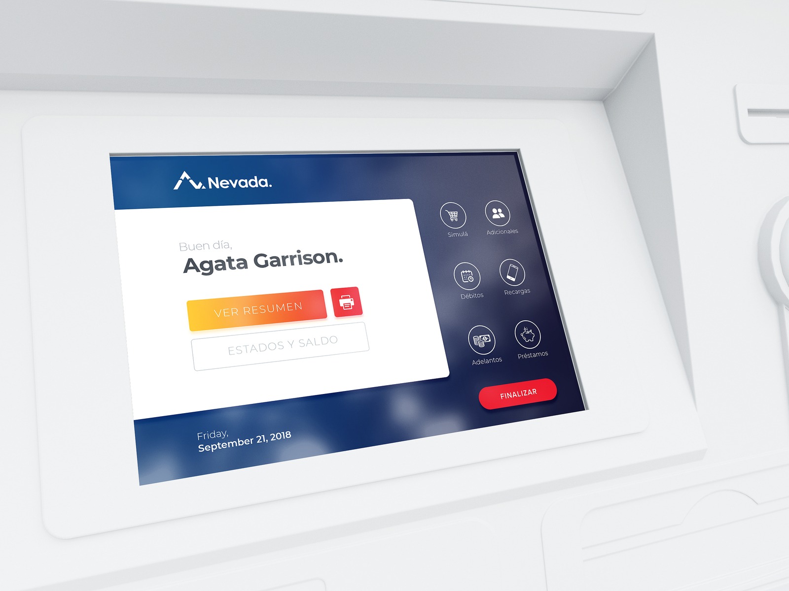 Free ATM UI Mockup