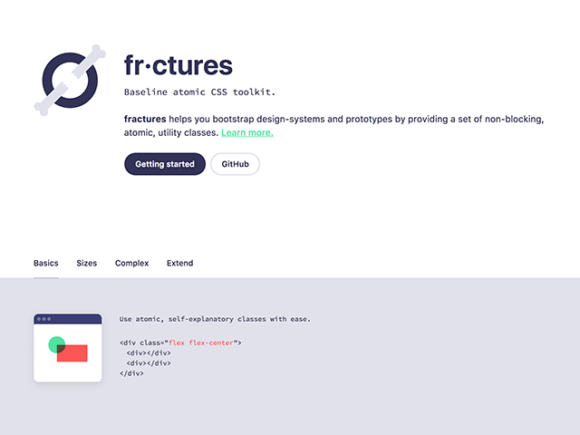 Fractures – An atomic CSS toolkit for building websites