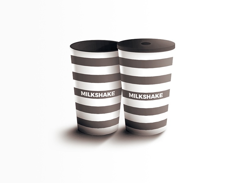 Milk Shake Cup Mockup