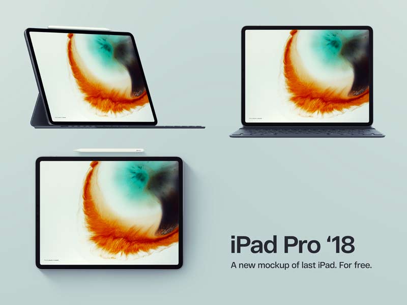 3 Free Photoshop Mock-ups for iPad Pro 2018