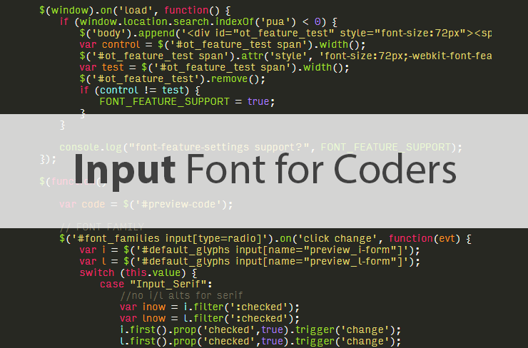 Input: A Free Font for Coders