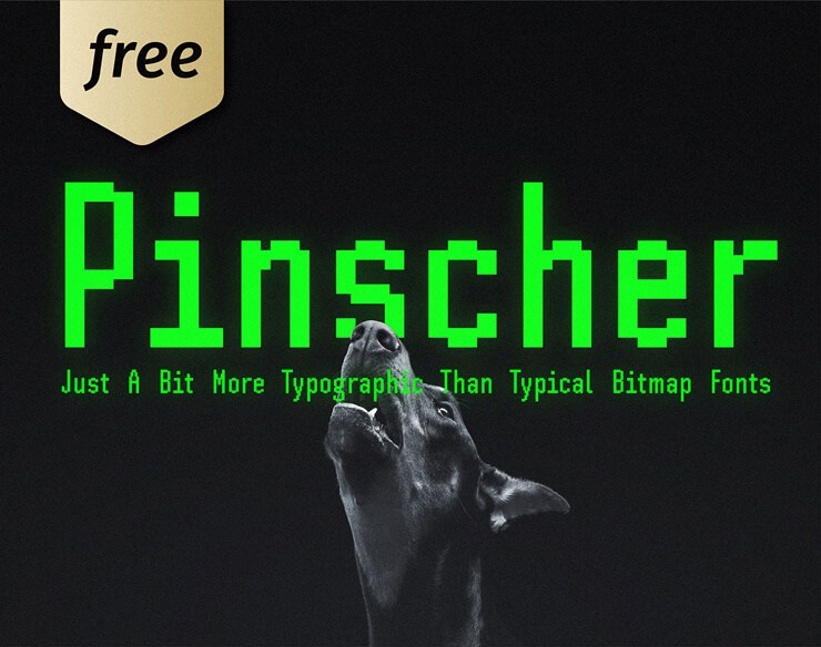 SH Pinscher: A free Bitmap Font