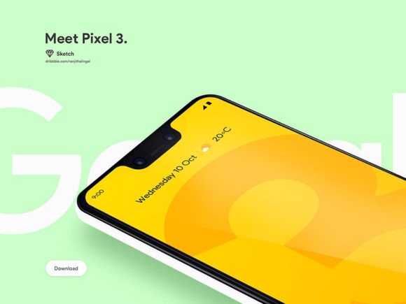 Pixel 3 XL Mock-ups Free