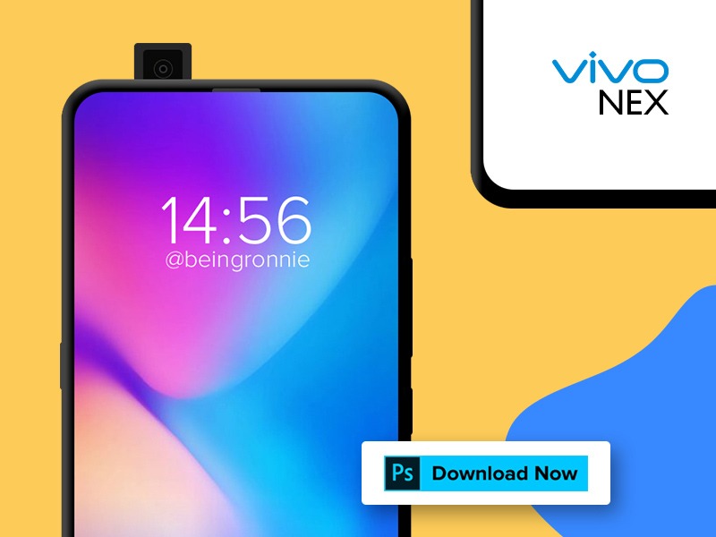Vivo Nex Mockup for Adobe Photoshop