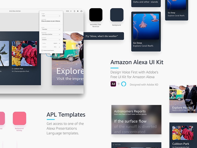 Amazon Alexa UI Kit For Adobe XD