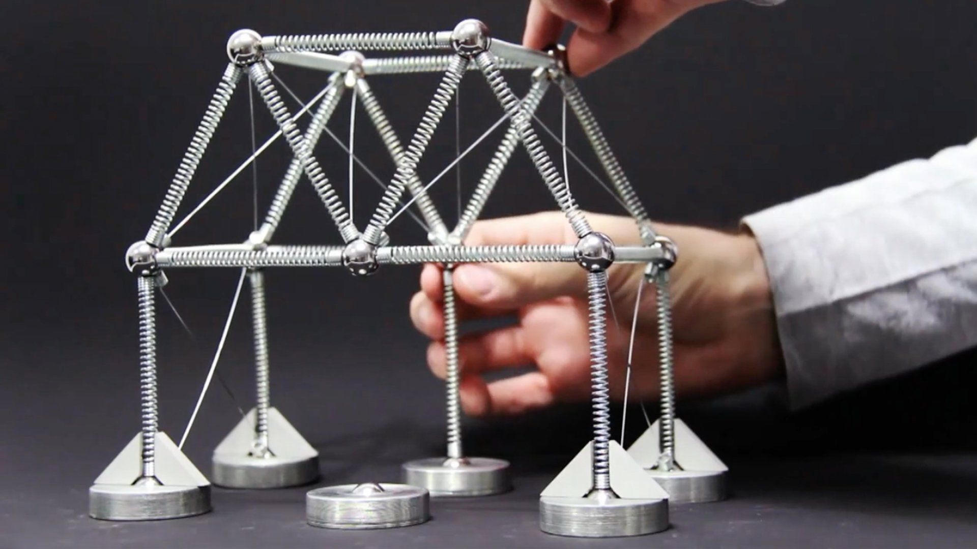 A Playful Building Kit Incorporates Real-World Physics Concepts With Springs And Magnets