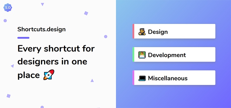 Shortcuts.design: Keyboard Shortcuts For Design Programs