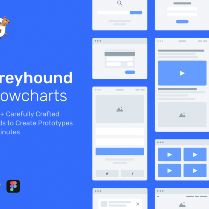 Greyhound Flowcharts 2: Free UI Kit for Sketch and Figma