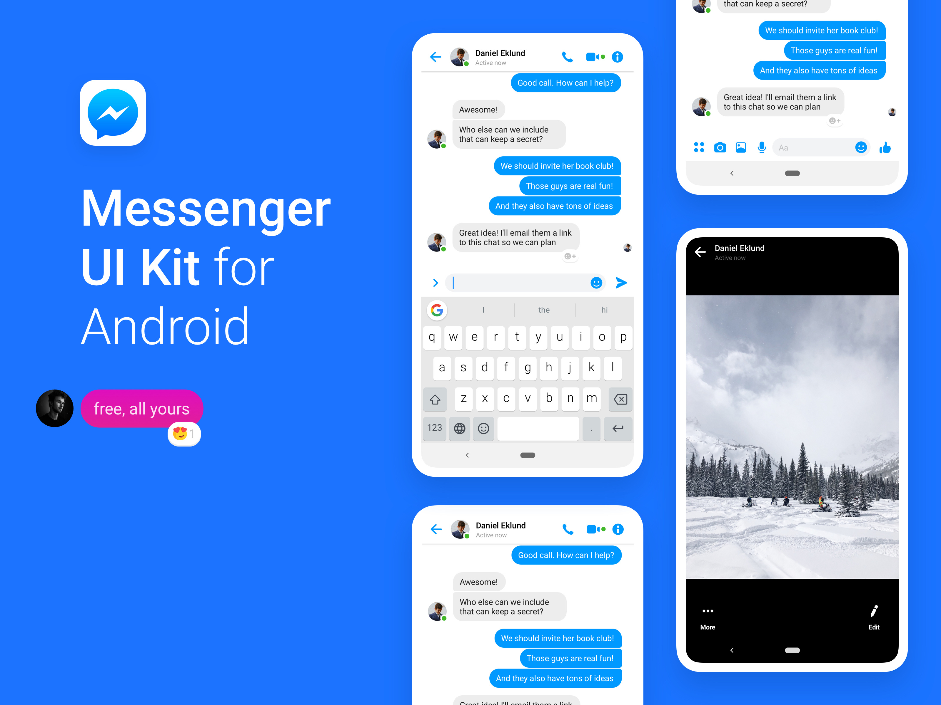 Facebook Messenger UI Kit (2019)