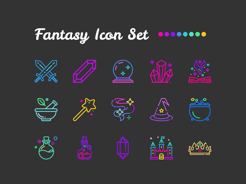 Fantasy: Sketch Icon Set