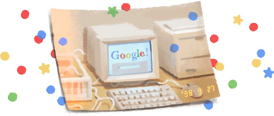 Happy Birthday Google: Celebrating its 21st birthday with a special Doodle.