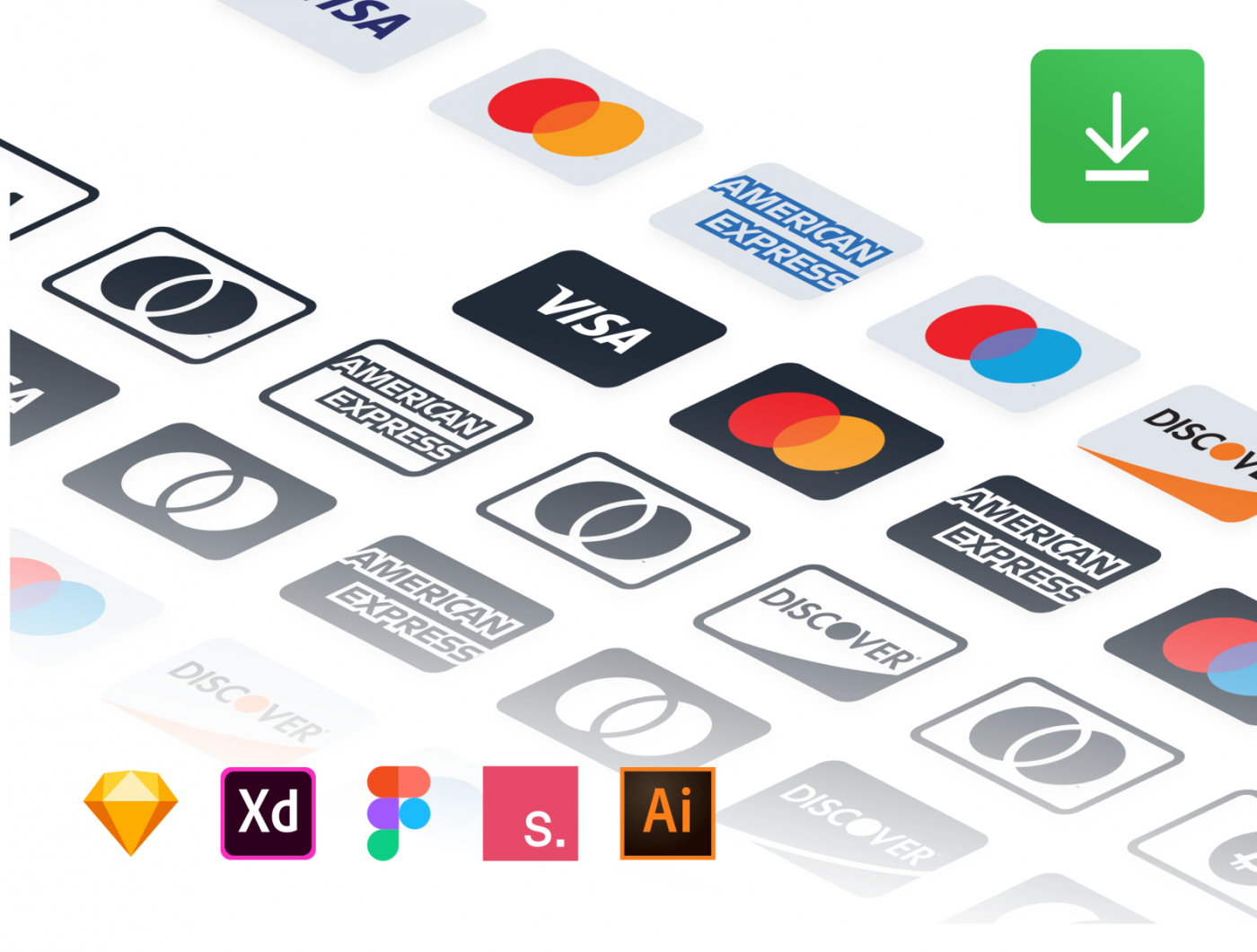Payment Gateways Icons For Figma, Sketch, XD and Illustrator Free