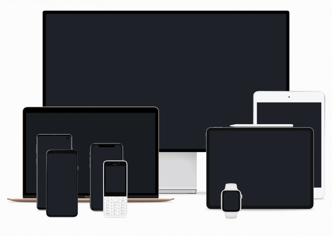 Devices: Sketch mockups of popular devices