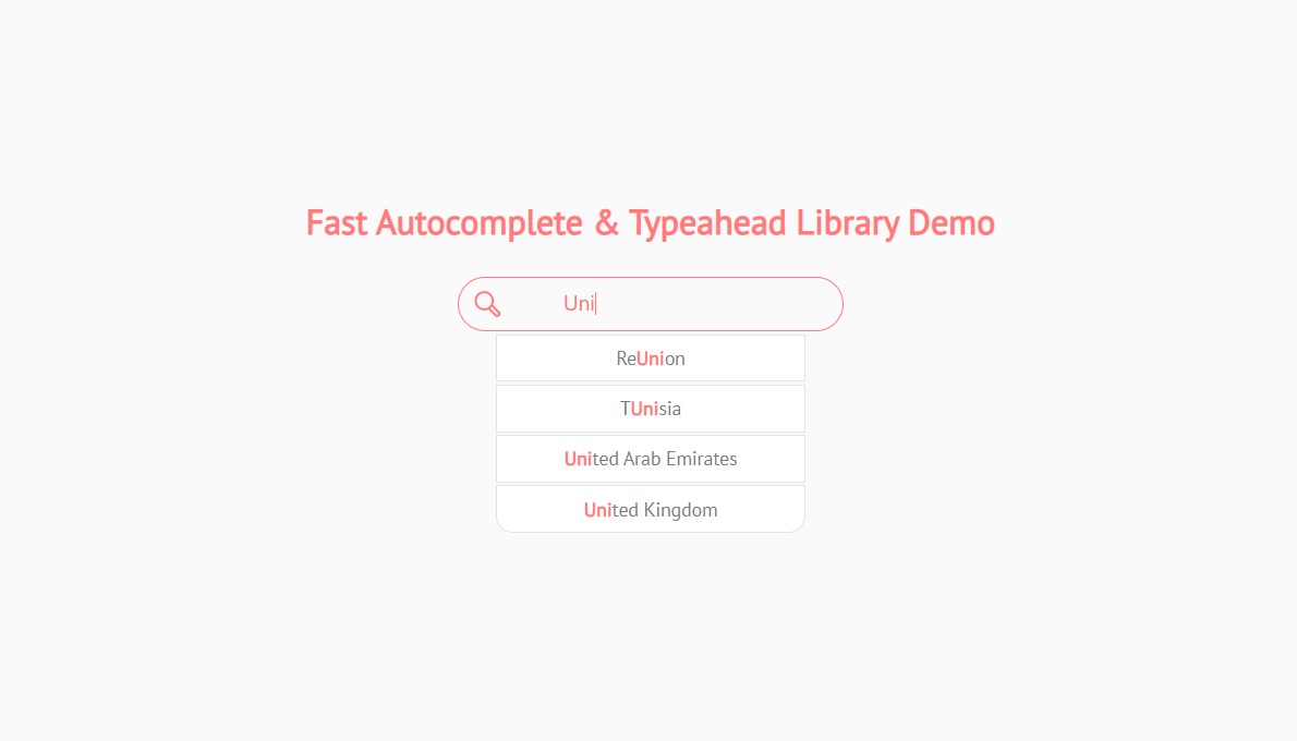 Fast Autocomplete & Typeahead Library: autoComplete.js