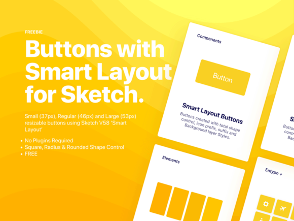 Smart layout-ready buttons for Sketch