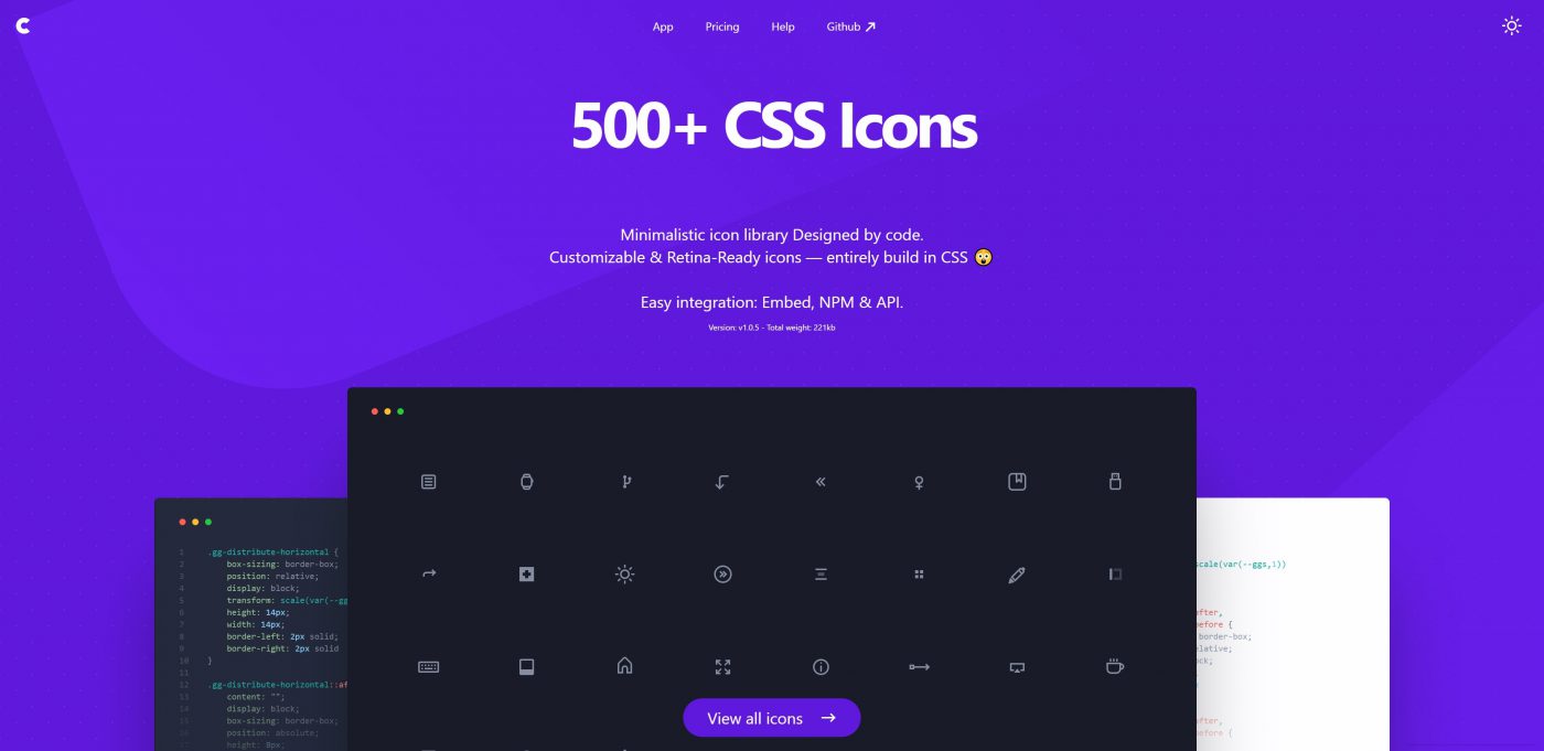 css.gg: 500+ Customizable Retina-Ready icons in CSS