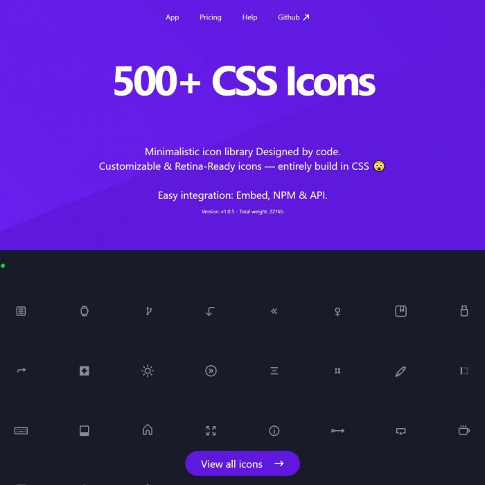 css.gg: 500+ Customizable Retina-Ready icons in CSS
