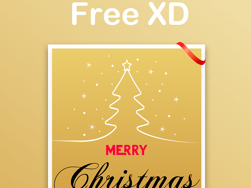 Free Christmas Card Templates for Adobe XD