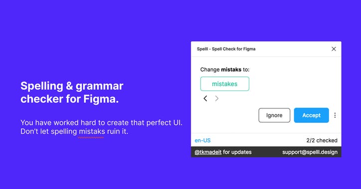 SPELLL: Spelling & grammar checker for Figma