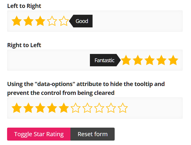 Star-Rating.js: Select Box Based Star Rating JavaScript Library