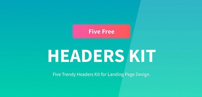 5 Trendy Headers UI Kit