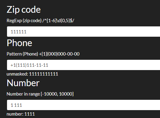 imaskjs: Feature-rich Input Mask Plugin With Vanilla JavaScript