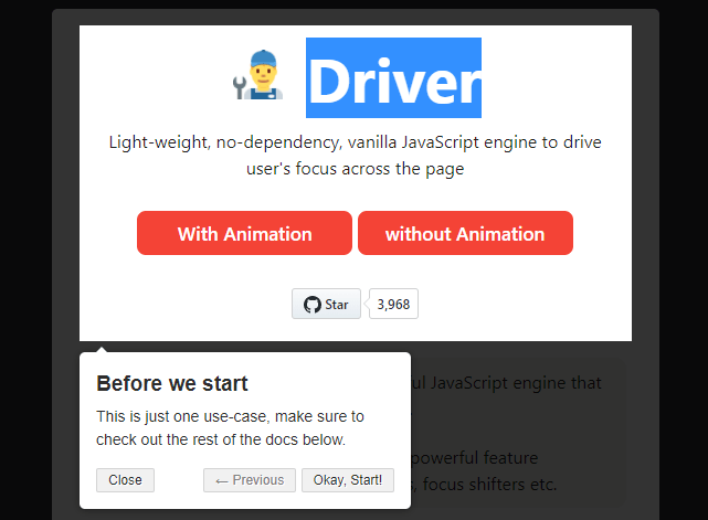 Driver.js: Interactive Guide For Web App