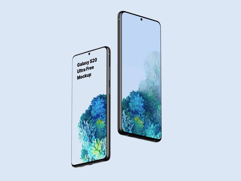 Galaxy S20 Ultra: Free Mockup for Adobe Photoshop And Sketch