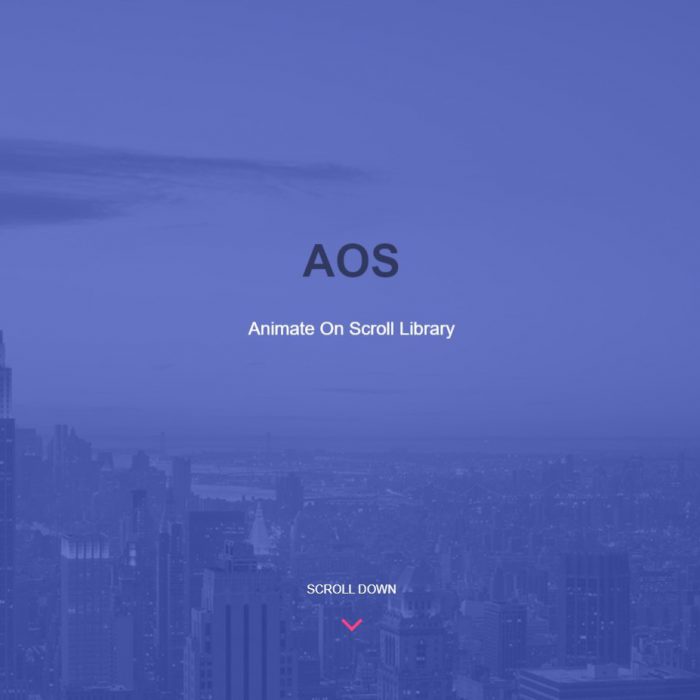 AOS: A Free Javascript Library To Easily Animate Website Elements on Scroll