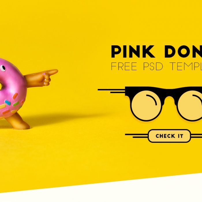 Pink Donut: A free template for Adobe Photoshop