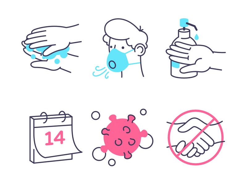 6 Coronavirus Icons for Sketch