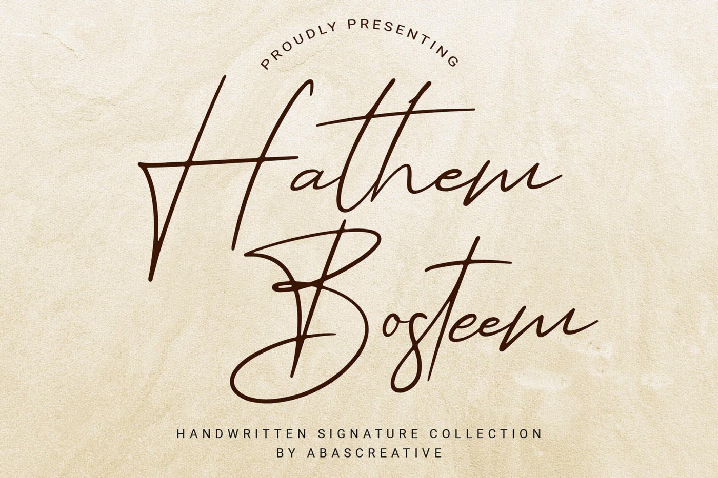 Free Hathem Bosteem Signature Font