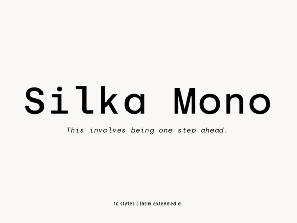 Silka Mono: Free Regular Monospaced Font