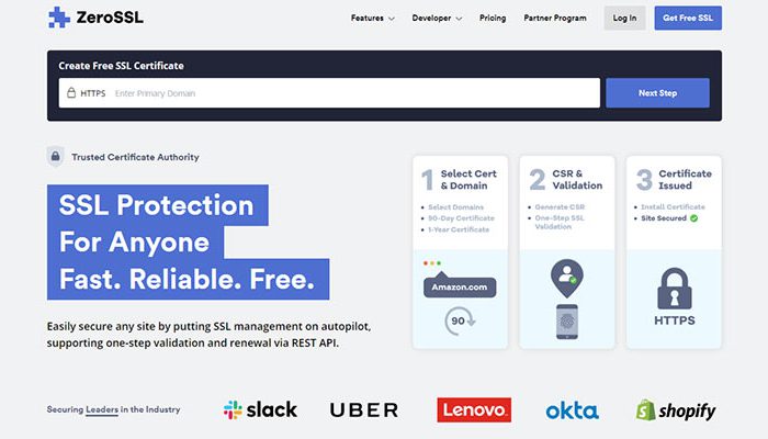 ZeroSSL: Free and Easy-To-Use SSL Certificates
